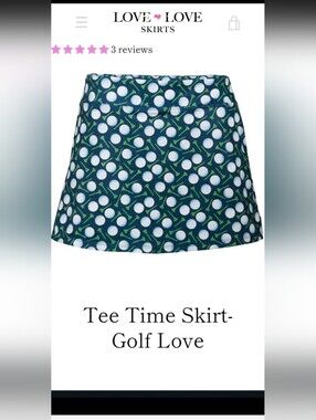 Tee Time Golf Skirt Sz S By Love Love